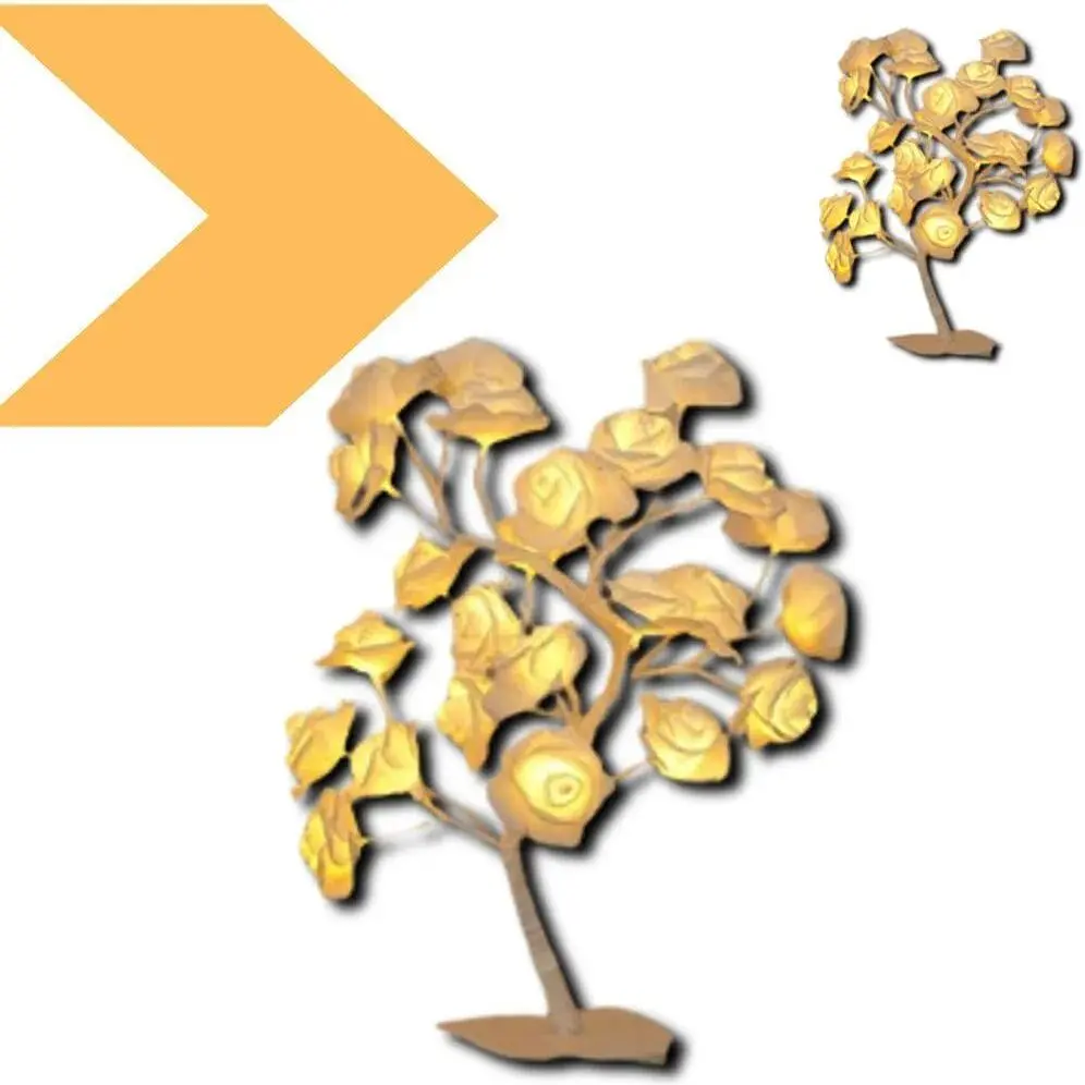 Лампа настільна XPRO NNG-04 24 LED Дерево біла троянда тепле світло 220V (44896-NNG-04_277) - фото 2