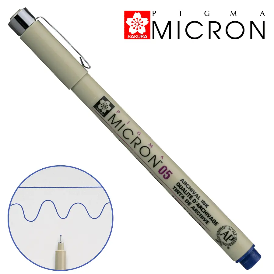 Лінер Sakura PIGMA MICRON (0.5), 0,45 мм королівський синій