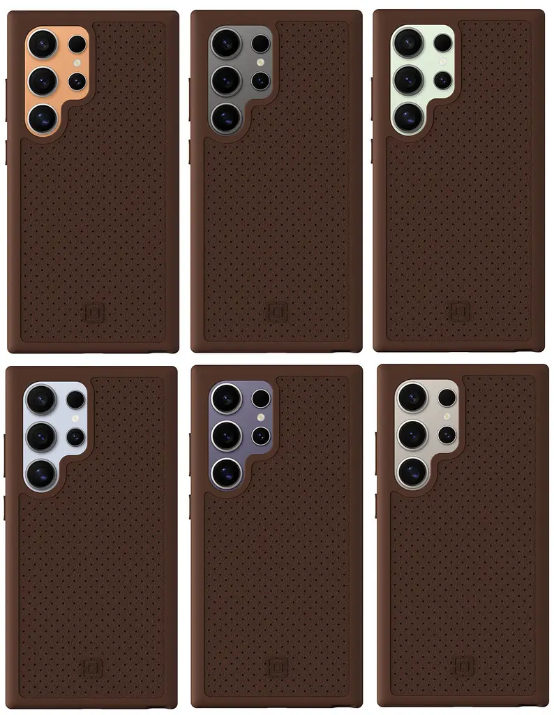 Протиударний оригінальний шкіряний чохол для Samsung Galaxy S24 Ultra Incipio Protective Leather Case Brown - фото 6