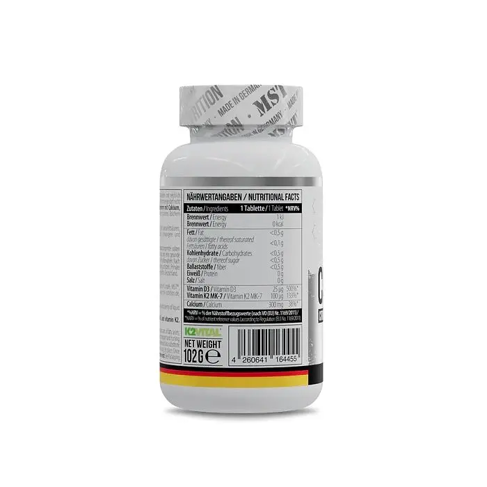 Вітаміни та мінерали MST Nutrition Calcium Citrate + Vitamin D3 + K2 MK7, 60 таблеток - фото 2