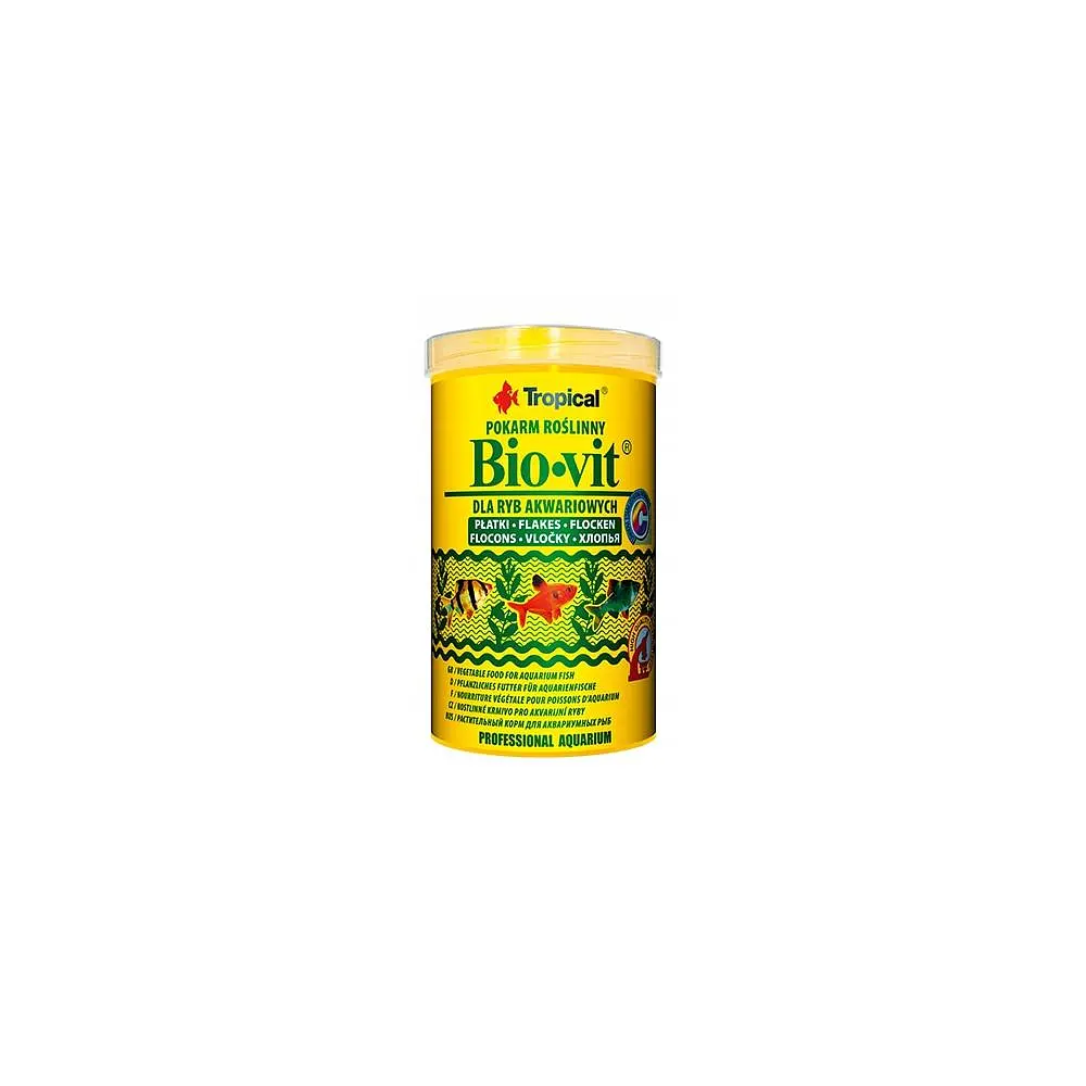 Сухой корм для аквариумных рыб Tropical в хлопьях Bio-Vit 250 мл для травоядных рыб - фото 3
