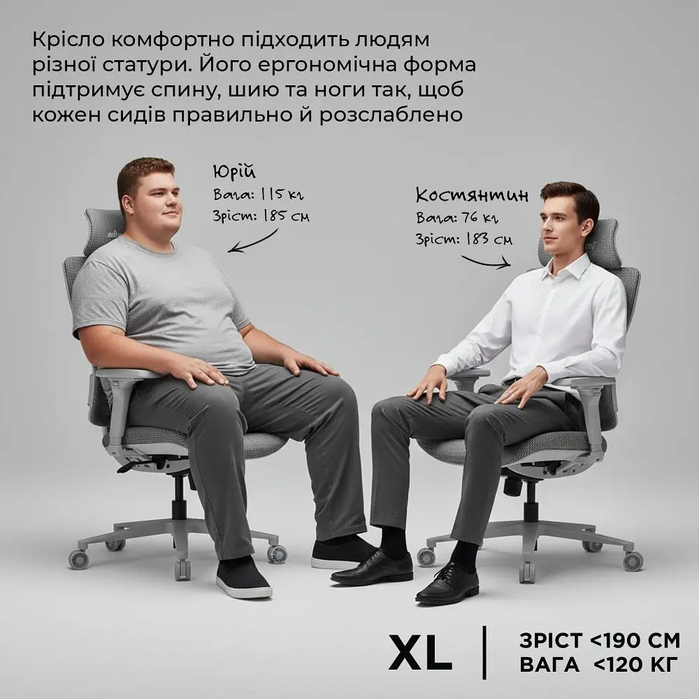 Кресло для геймеров Anda Seat X-Air Pro Size XL Mesh Gray (AD-WY-01-GGF-G01) - фото 4