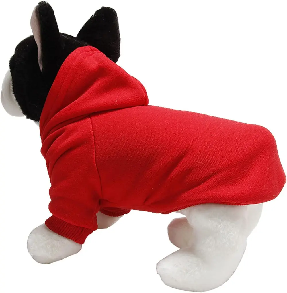 Худі для собак та котів EcoToys Red XL червоне A: 37 см B: 43 см C: 29 см X-7061 - фото 4