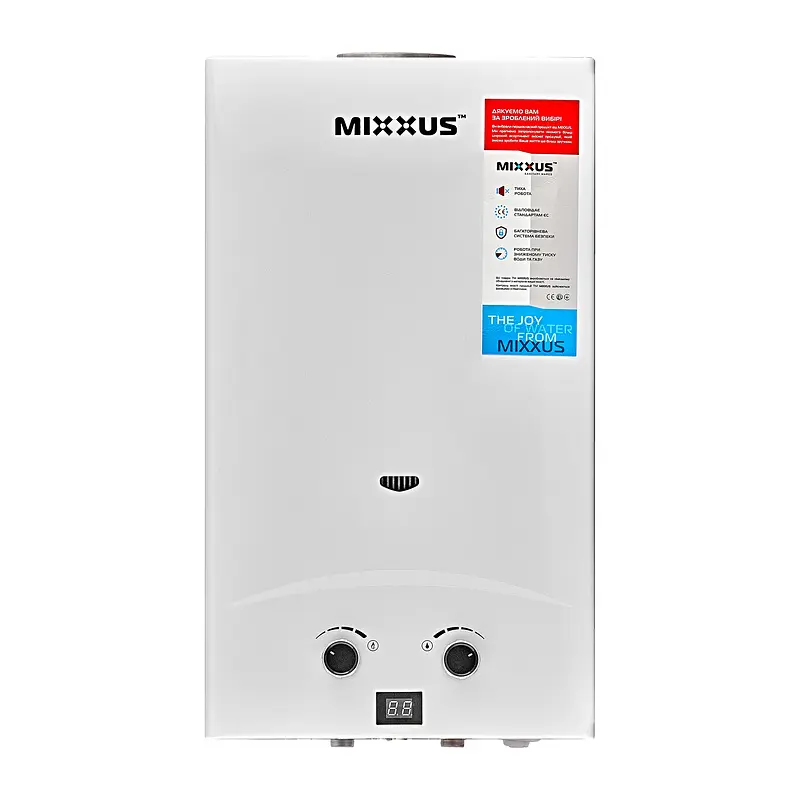 Газова колонка Mixxus GWH-0112 Basic White димохідна 12 л/хв WH0029 - фото 6