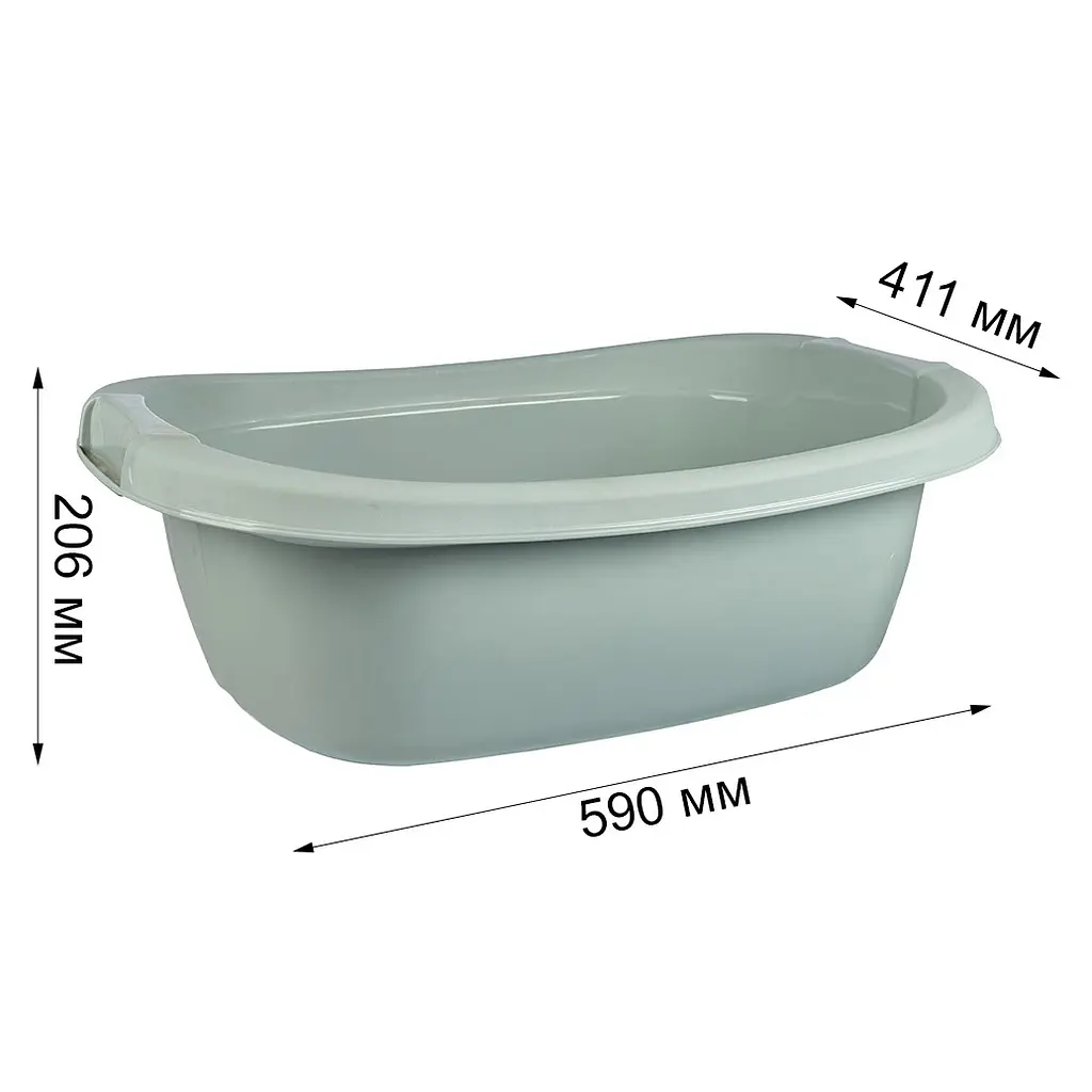 Таз Stars Plast овальний сірий 25 л (94038/сір) - фото 2