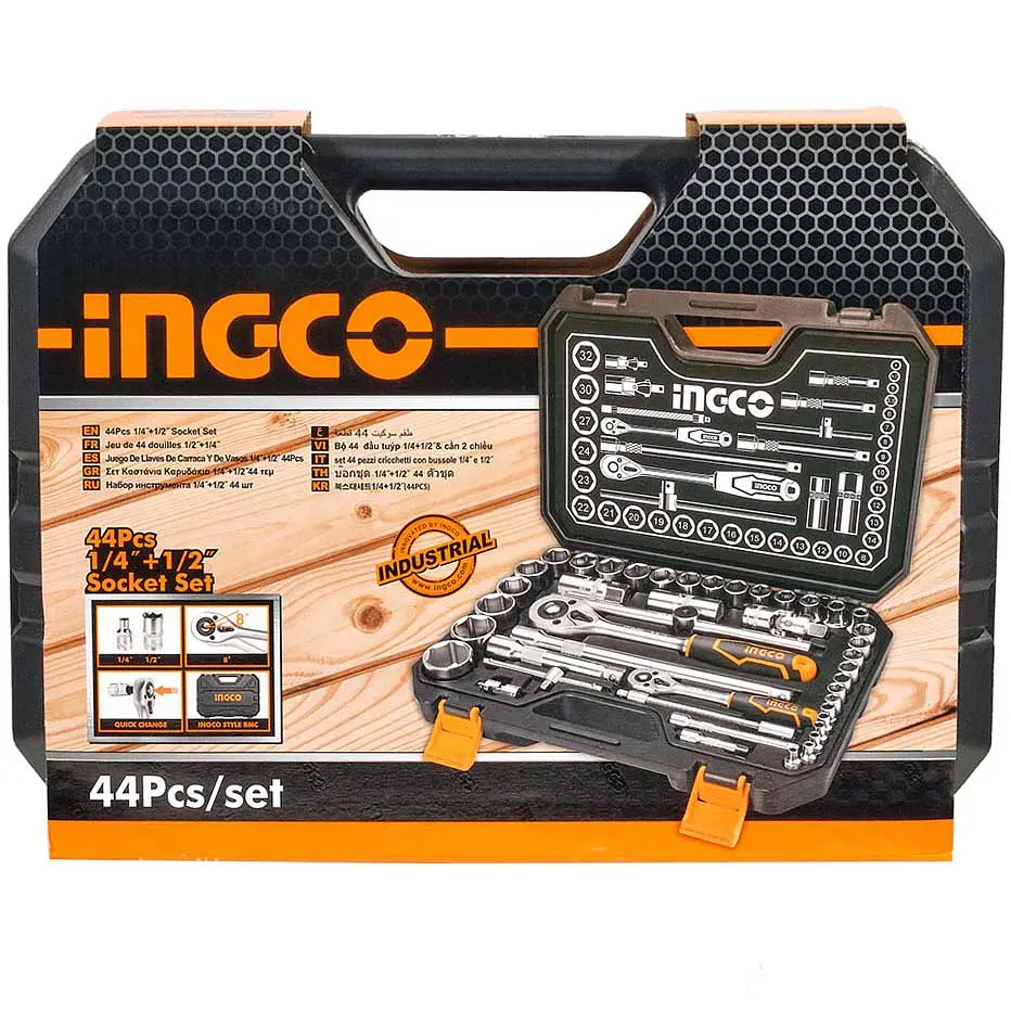 Набір торцевих головок Ingco Industrial 1/4" та 1/2" 44 предмети (HKTS42441) - фото 7