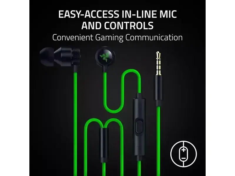Навушники з мікрофоном Razer Hammerhead V3 Green/Black (RZ12-05590100-R3AC) - фото 6
