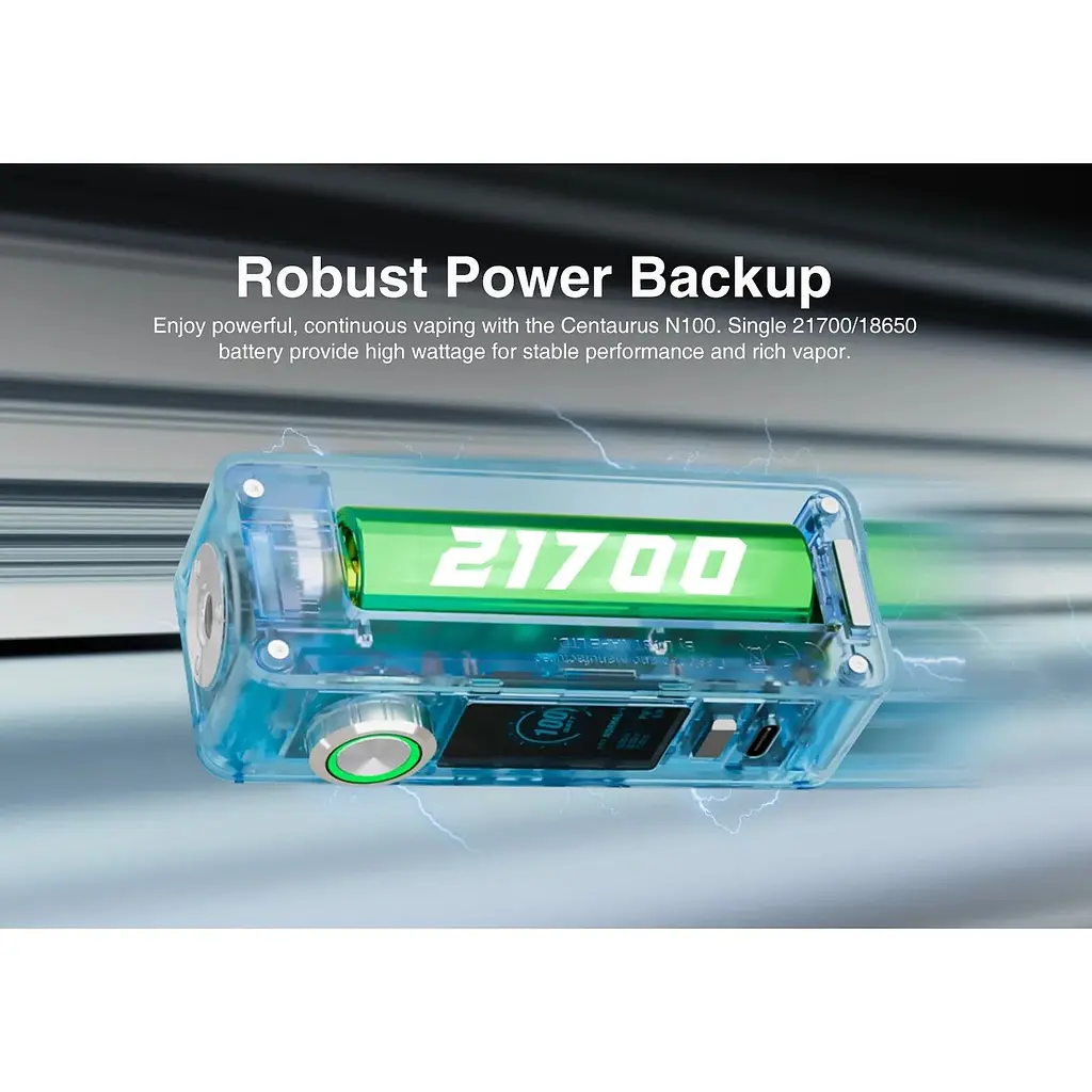 Электронная сигарета Lost Vape Centaurus N100 100W with Centaurus Sub Ohm Tank 5ml Kit Blue Waves (17426) - фото 4