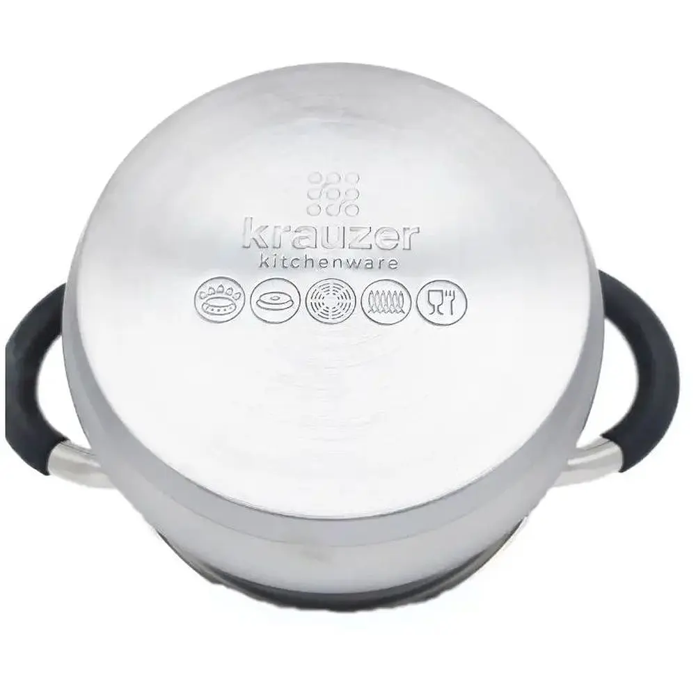 Каструля Krauzer LKA-190HMOFO-24C з кришкою 24x13.5 см 5.6 л (78055) - фото 3