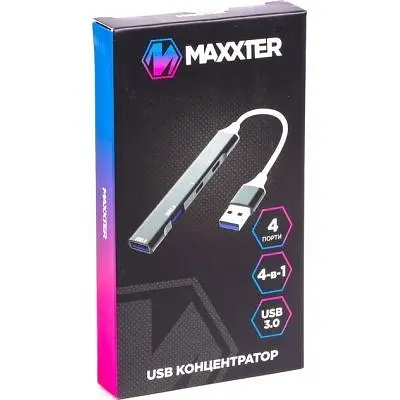 Концентратор Maxxter USB 3.0 to 1xUSB 3.0 + 1xUSB 2.0 + 2xUSB-C (HU3A-4P-03) - фото 4
