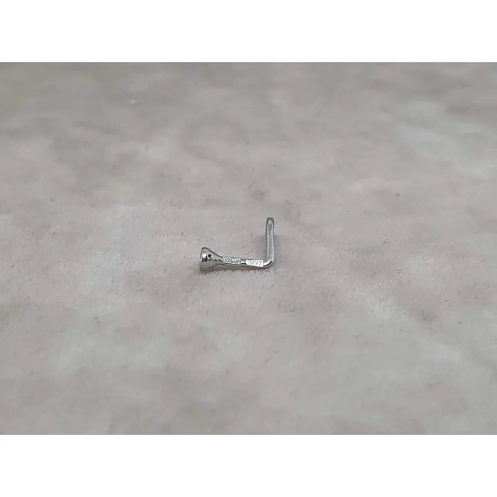 Золотая серьга-пирсинг Астор в нос с фианитом. 2182524Б - фото 3