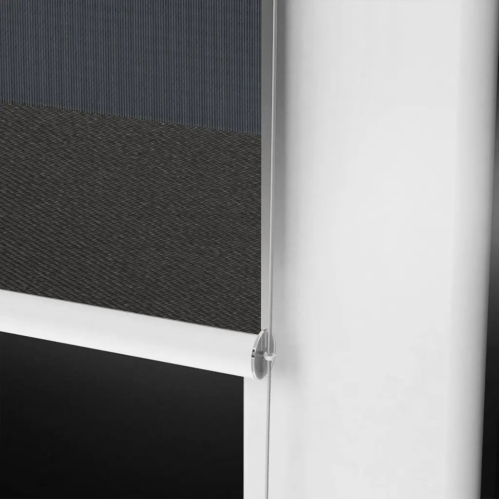 Преміум Рулонні штори День-Ніч Блеклайн Чорний 80*160 - фото 3