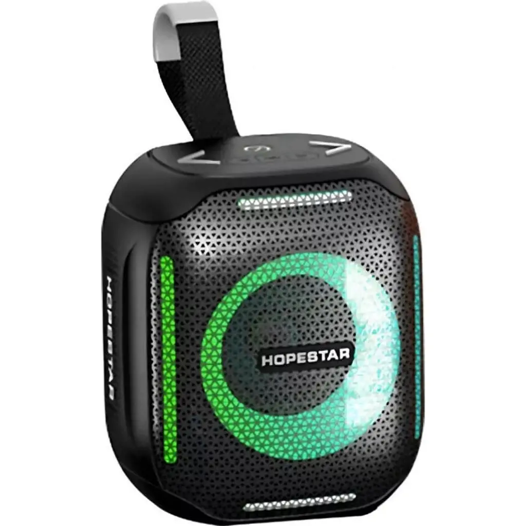 Колонка акумуляторна портативна акустична система c LED RGB підсвічуванням USB/BT/FM Hopestar Party 300 Mini - фото 8