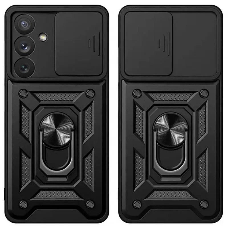 Чохол Ummi Camshield Serge Ring для Samsung Galaxy S24 FE Чорний / Black - фото 2