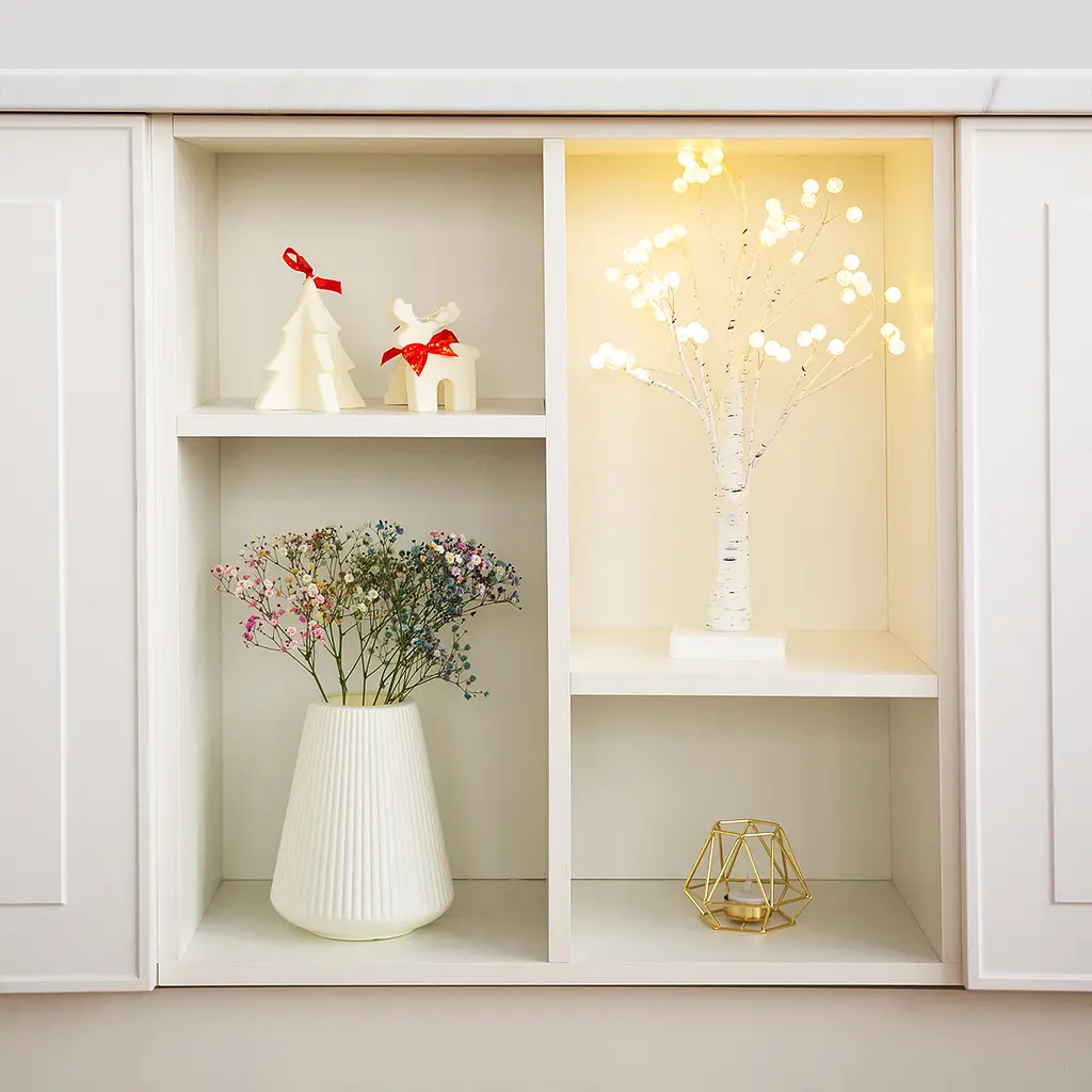 Ваза декоративная МВМ My Home, 20 см, белая (DH-FLOWERS-04 WHITE) - фото 3