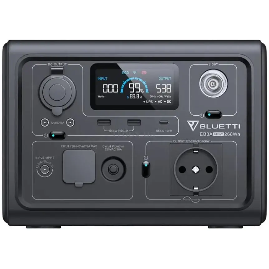 Портативная зарядная станция Bluetti EB3A 600W 268Wh - фото 4