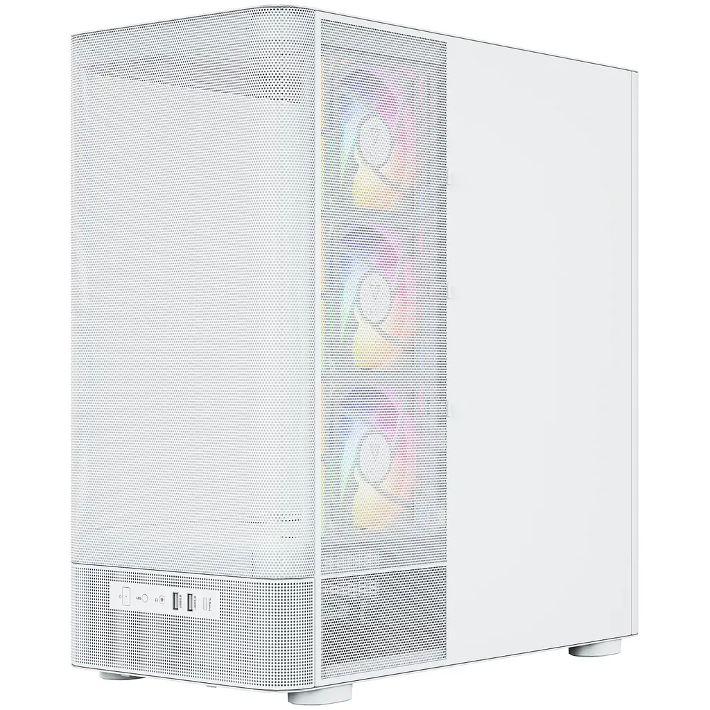 Корпус ModeCom VOLCANO AQ400 ARGB MIDI SIDE LCD 6,2” 4x120mm fans WHITE без БЖ ATX - фото 3