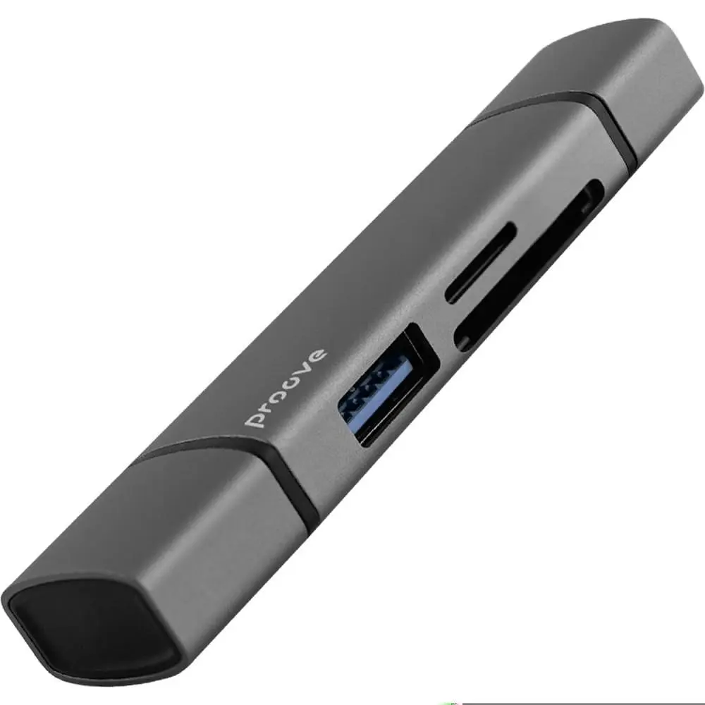 Кардрiдер Proove Arc Link 3 in 1 (USB3.0 + SD Card + Micro SD Card) silver (HBAL00210014) - фото 4