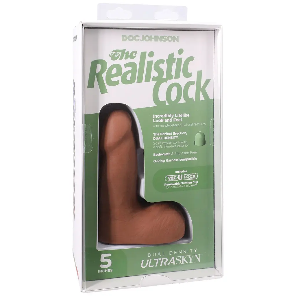 Фалоімітатор Doc Johnson The Realistic Cock ULTRASKYN 5 Inch with Balls, 13.3 см - фото 8
