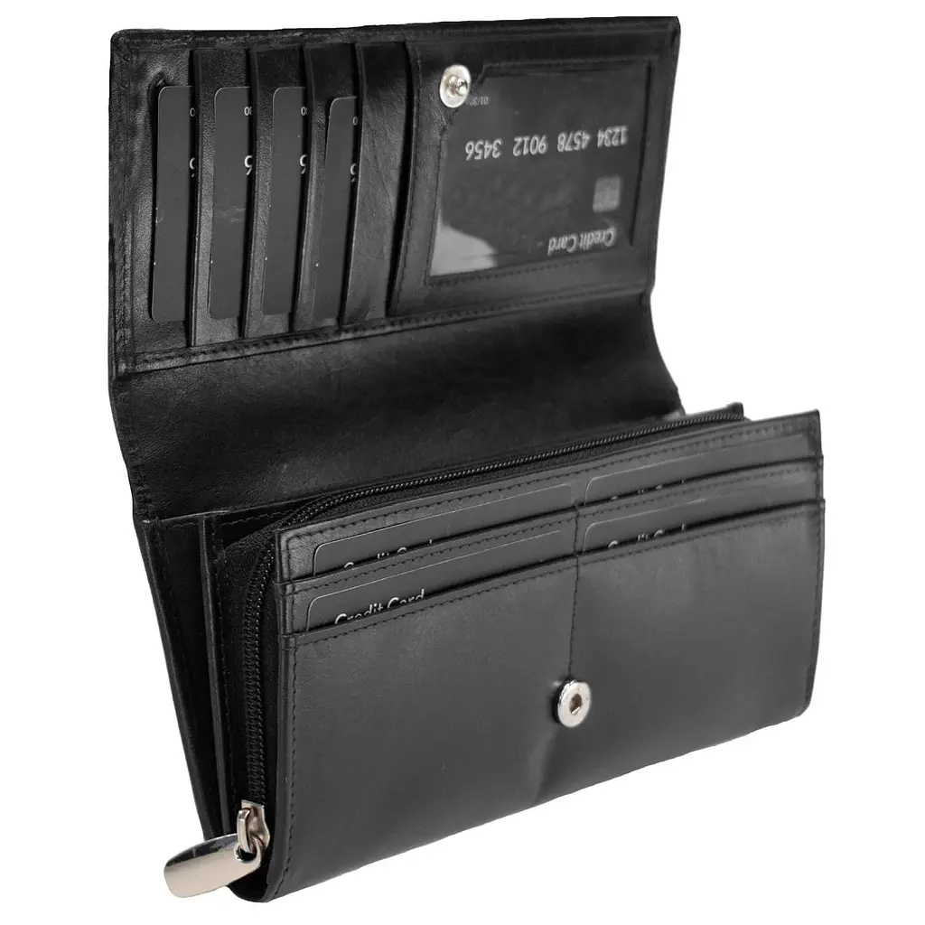 Гаманець жіночий шкіряний Semi Line RFID Black (P8264-0) - фото 2