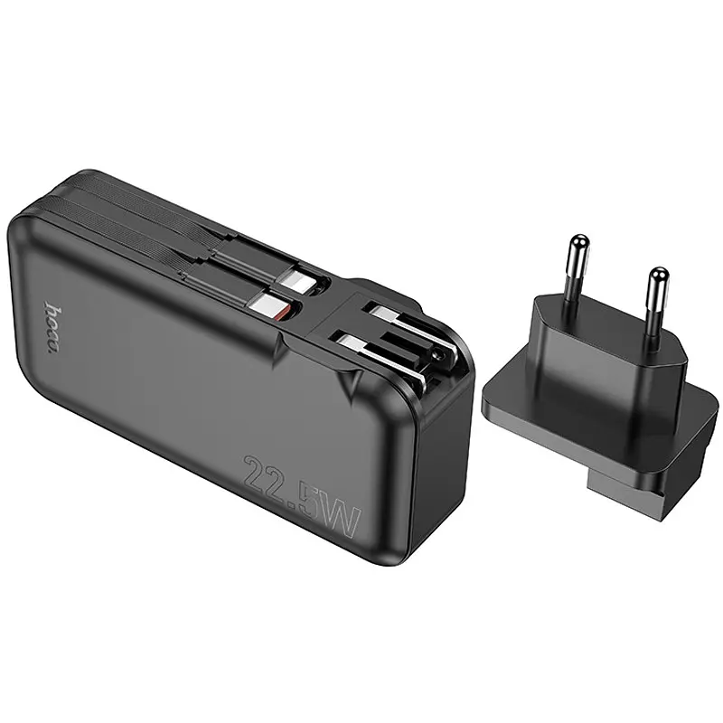 Портативний ЗП Power Bank Hoco J126 Travel 22.5W+PD20W 10000 mAh Black - фото 3