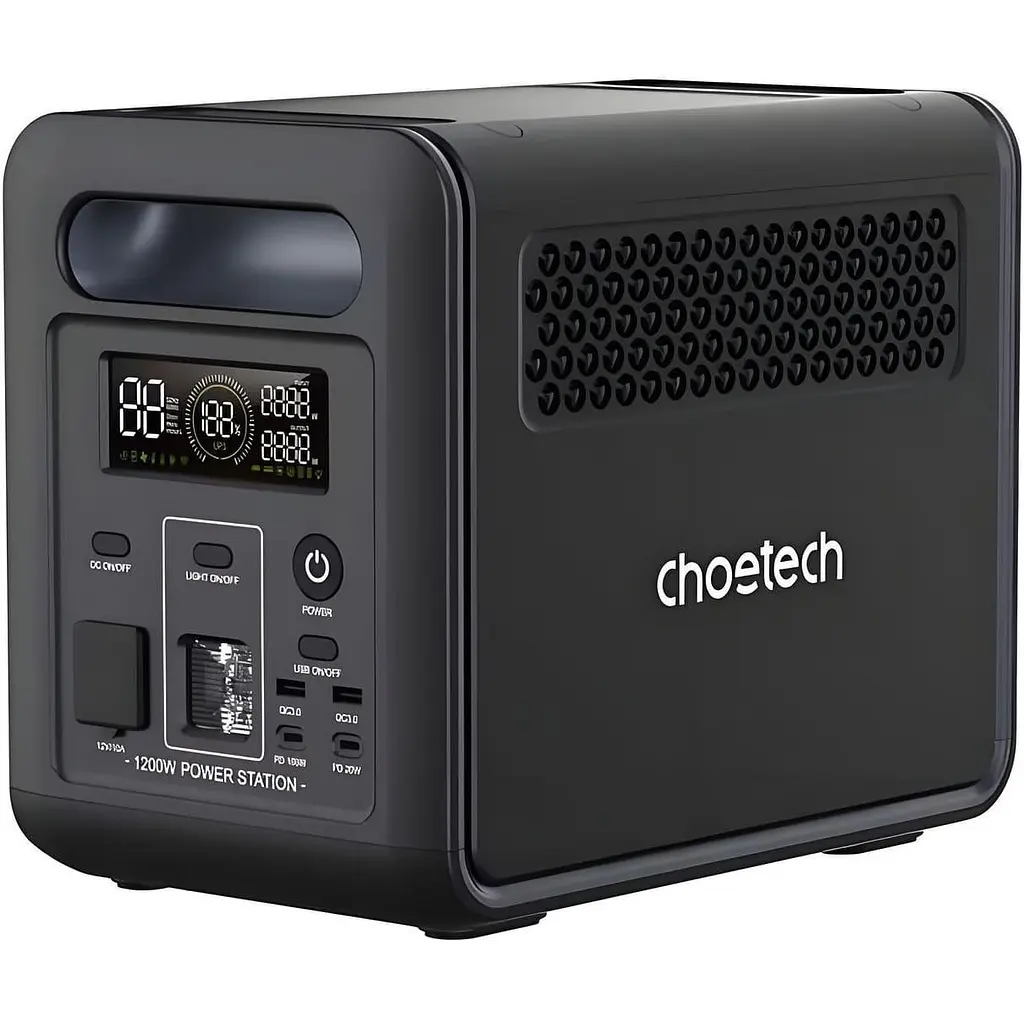 Зарядна станція Choetech BS068 / 1200 Вт / 1024 Вт/ч / LiFePO4 (BS068-EU-BKGY) - фото 2
