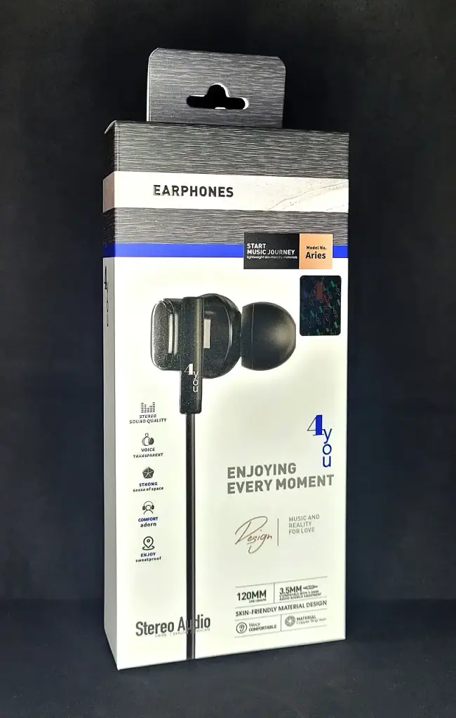 Гарнітура 4you ARIES круглий шнур, 1.2 м black