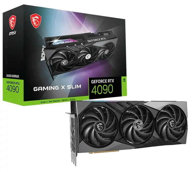 Відеокарта MSI RTX 4090 24GB GAMING X SLIM TRIO (RTX 4090 GAMING X SLIM 24G) (GDDR6X, 384 bit, PCI-E v4.0 x16) FR - фото 6