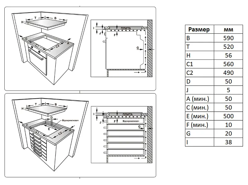 Варильна поверхня Vestel AOB-6420 - фото 13