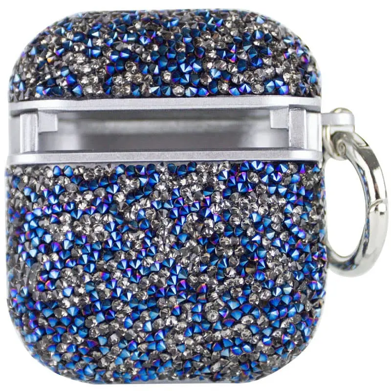 TPU чехол Bling World Rock Diamond для наушников AirPods 1/2 Синий - фото 2