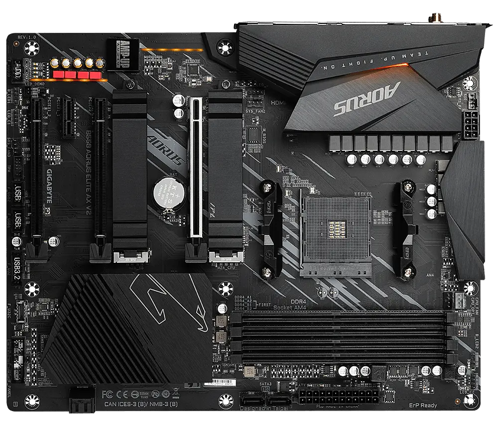 Mатеринська плата Gigabyte B550 Aorus Elite AX V2 Socket AM4 (B550 AORUS ELITE AX V2) Б/В - фото 4