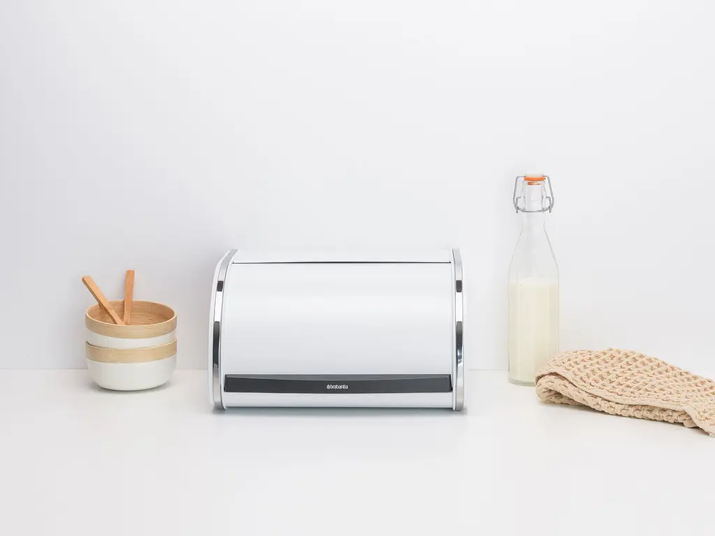 Хлебница металлическая Brabantia Roll Top Bread Bin Medium 31.6x26.5х17.3 см белая (306044) - фото 6