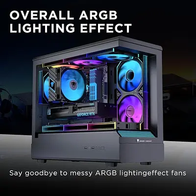 Вентилятор для ПК Jungle Leopard Interstellar-V2 Daisy Chain RGB 120 мм, комплект із 3 шт., 1850 об/хв/68 CFM/2,4 мм H2O/24 - фото 5