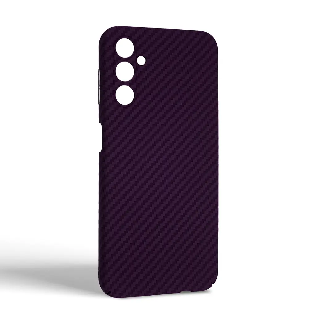 Карбоновый чехол для Samsung Galaxy A14 4G (A145), LikeCarbon, фиолетовый, панель, защитный чехол-накладка, ультратонкий и легкий, противоударный, обеспечивает защиту от ударов, падений и царапин, ArmorStandart (ARM71926) - фото 2