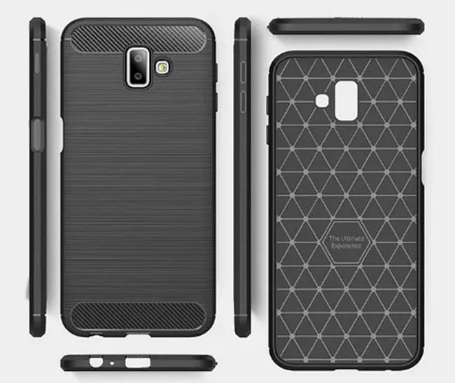 Противоударный бампер PRIMO Carbon Fiber Series для Samsung J6 Plus 2018 (SMJ610) Black - фото 3