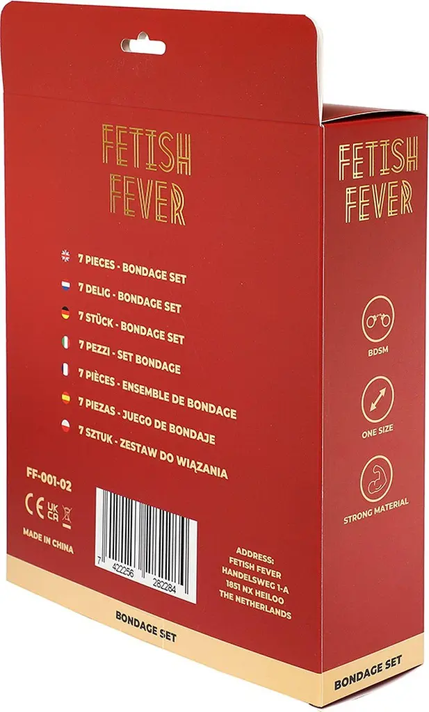 BDSM набір Fetish Fever Bondage Set 7 шт (рожевий) - фото 3