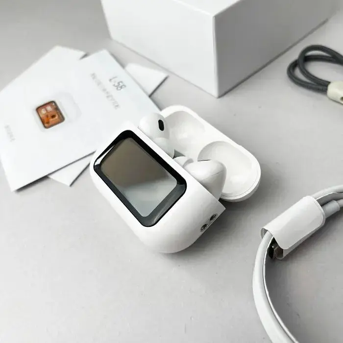 Беспроводные наушники L-58 (BN131) с дисплеем белые - фото 6