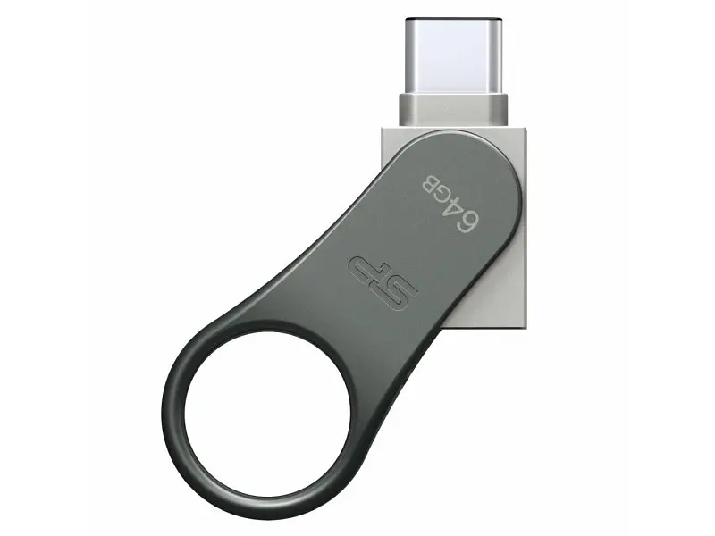 USB флеш накопичувач Silicon Power 64 GB Mobile C80 Silver USB 3.2 (SP064GBUC3C80V1S) - фото 2