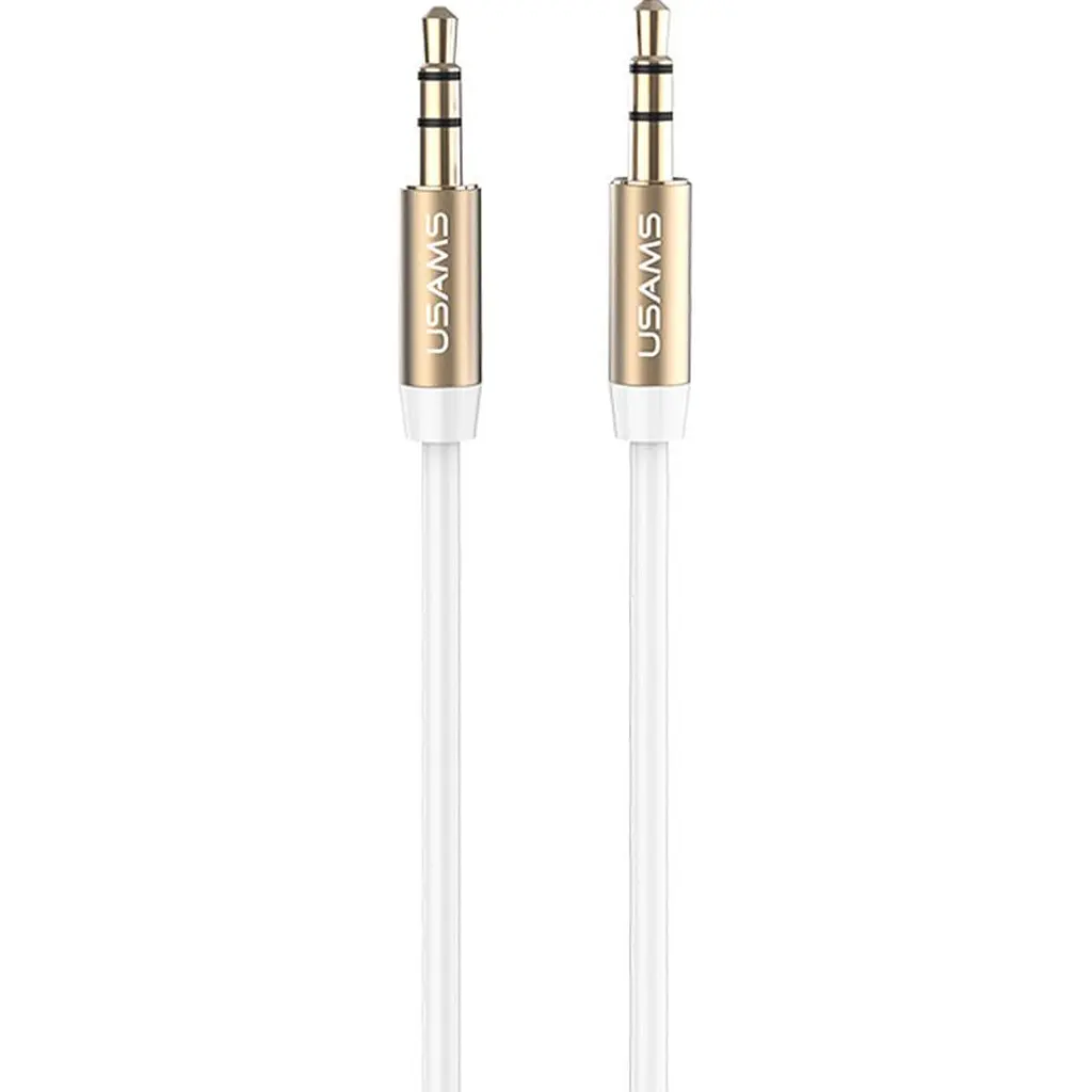 Кабель Usams YP-01 3.5 mm to 3.5 mm 1m White (YP102) [139657] - фото 2