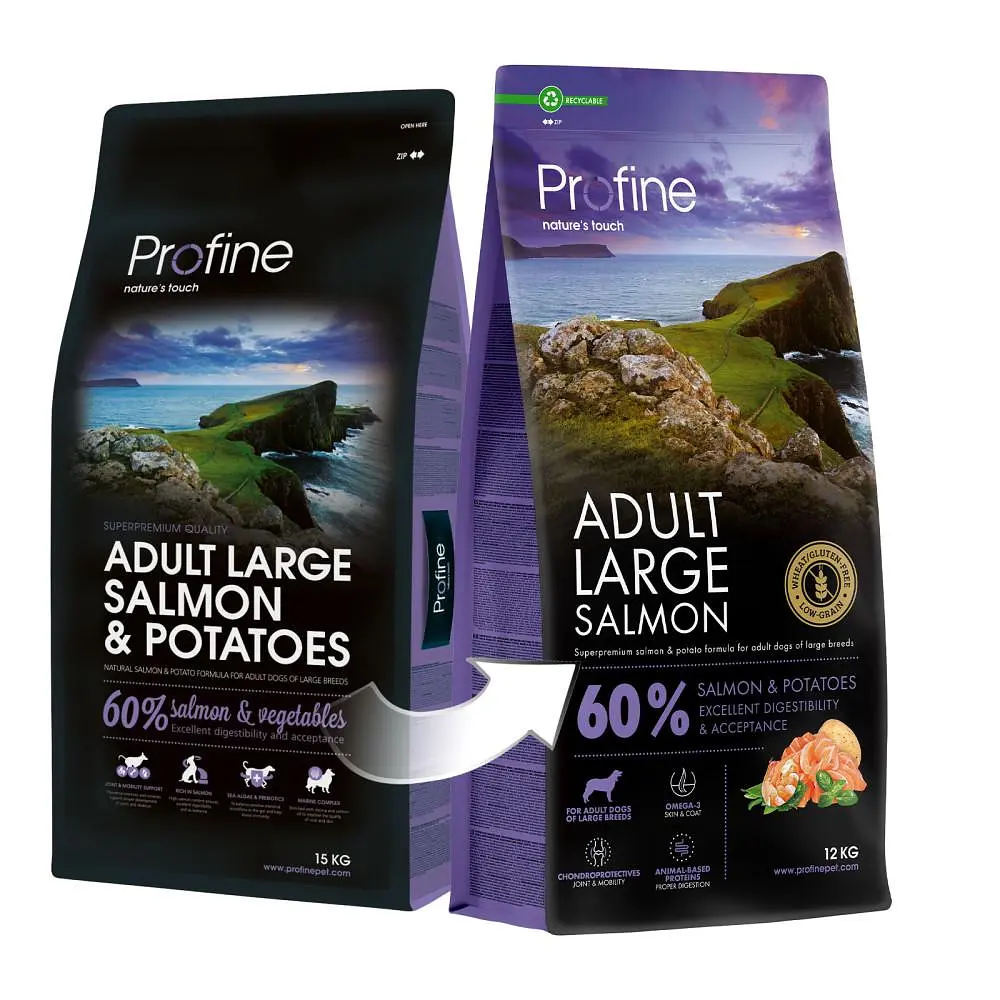 Корм сухой Profine Large Salmon and Potatoes для взрослых собак больших пород, с лососем и картофелем, 12 кг - фото 3