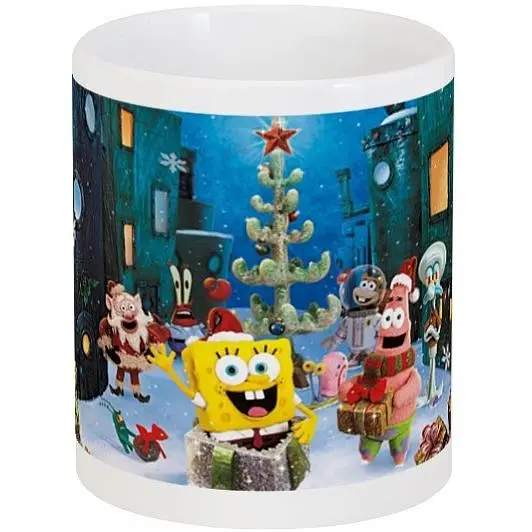 Кухоль GeekLand SpongeBob SquarePants новорічний 330 мл білий - фото 3