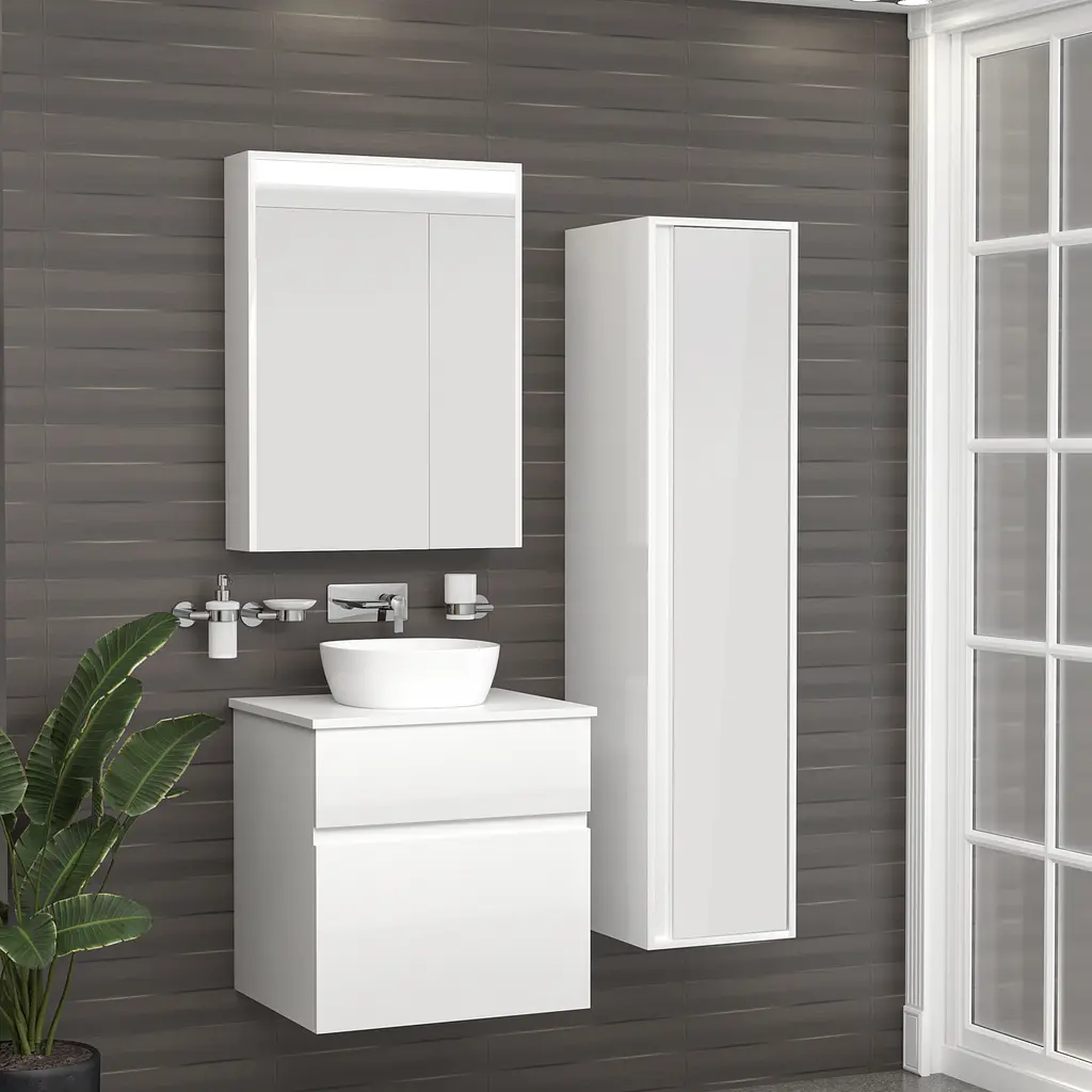 Пенал підвісний Imprese Blatna L 150x40x35 см white f3283W, Білий - фото 4