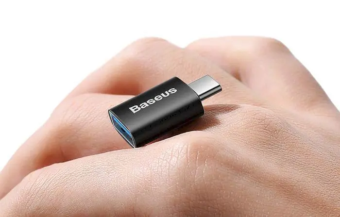 Перехідник Baseus Ingenuity Series Mini OTG Adaptor USB-C to USB-A Black (ZJJQ000001) [78667] - фото 8
