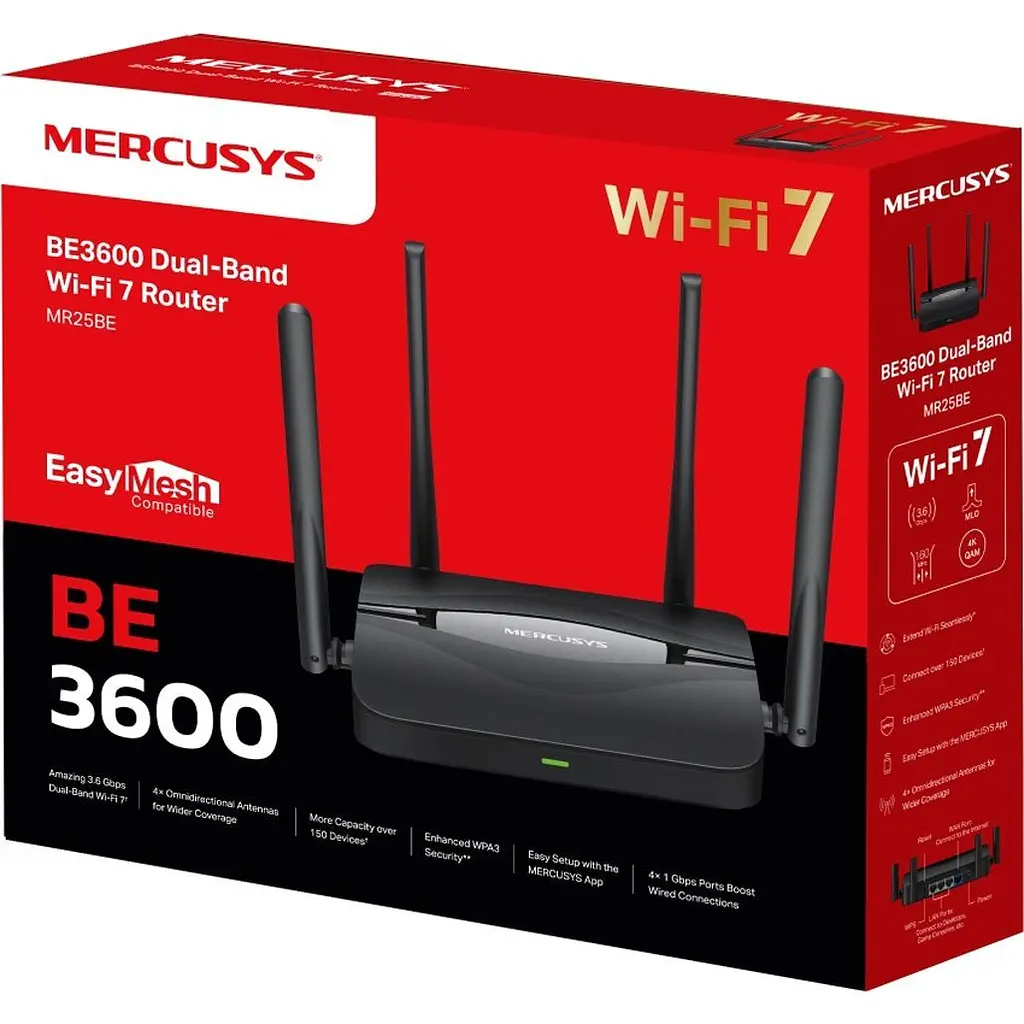 Бездротовий маршрутизатор (роутер) Mercusys MR25BE [154415] - фото 3