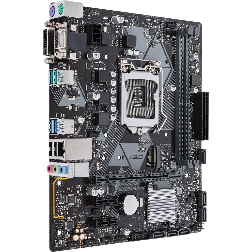 Материнська плата ASUS Prime B360M-K (Prime B360M-K) (Socket 1151 v2, Intel B360, Micro-ATX) Б/в - фото 2