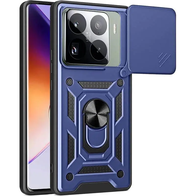 Чохол Ummi Camshield Serge Ring для Xiaomi 15 Синій / Navy - фото 1