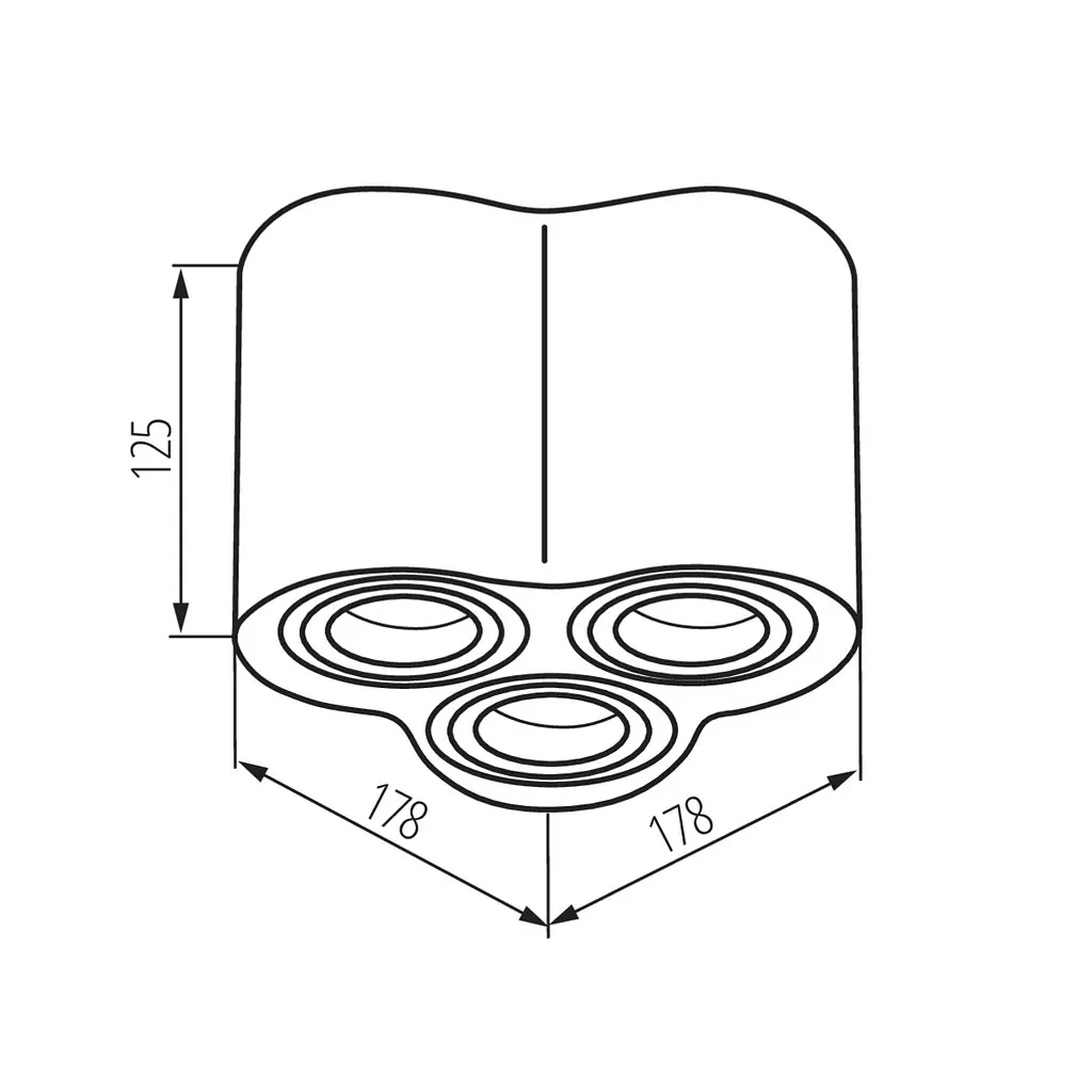 Точковий світильник Kanlux BORD DLP-350-AL (25802) - фото 3