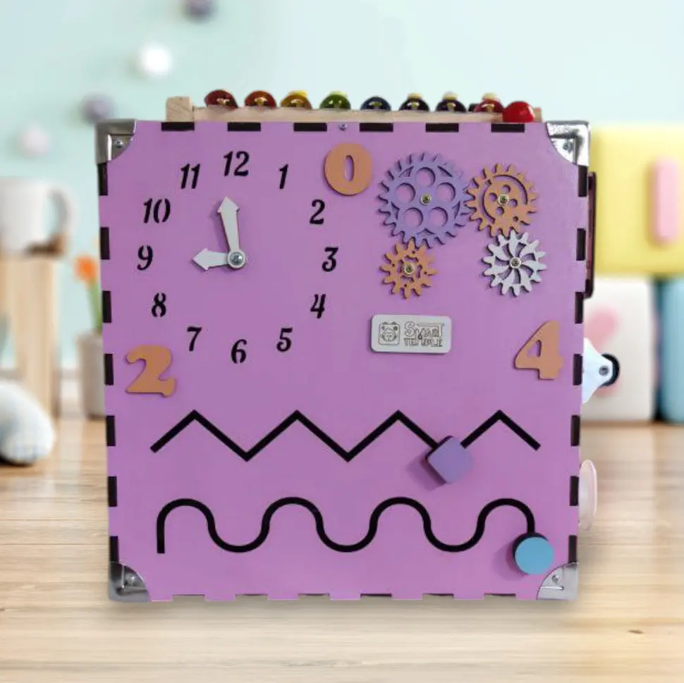 Развивающая игрушка Бизикуб Temple Group TG200132 30х30х30 см Розовый - фото 7