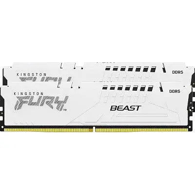 Модуль пам'яті для комп'ютера DDR5 64GB (2x32GB) 5200 MHz FURY Beast White Kingston Fury (ex.HyperX) (KF552C40BWK2-64) - фото 7