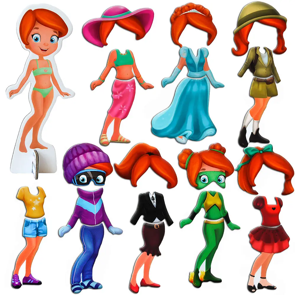 Набір магнітів Magdum Лялька з одягом New look (ML4031-14 EN) - фото 3